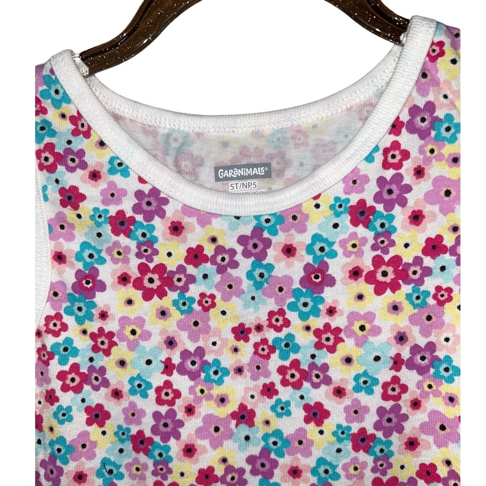 Garanimals Toddler Girls Floral Tank Top Multi Color Flower Print Size 5T - Picture 4 of 5